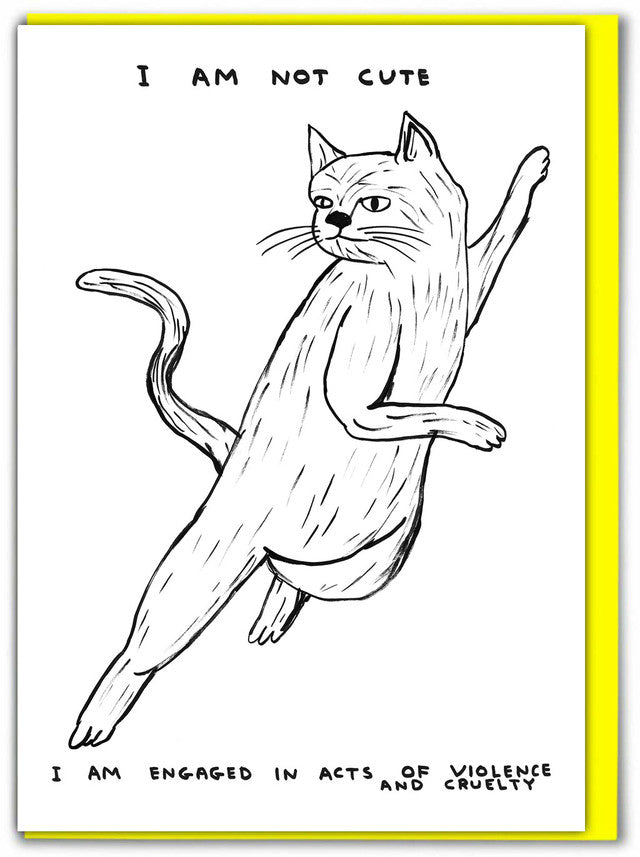 Funny Birthday Card By David Shrigley - I Am Not Cute
