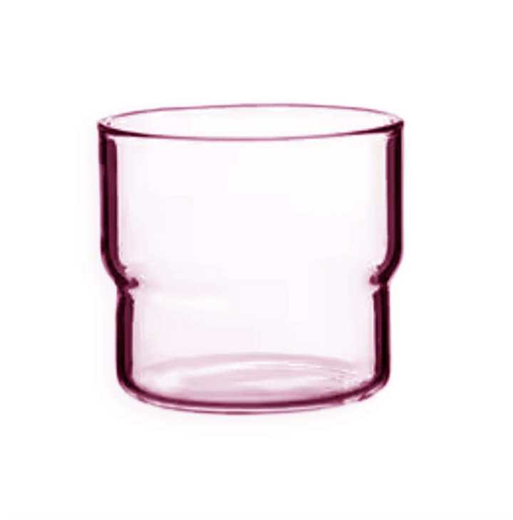 Pink Stackable Glass Cup