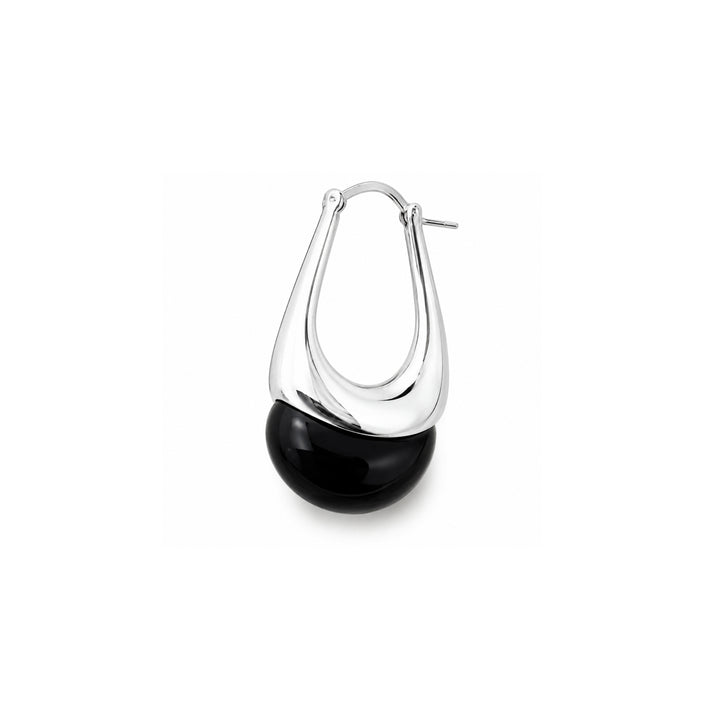 Silver and Black Earrings