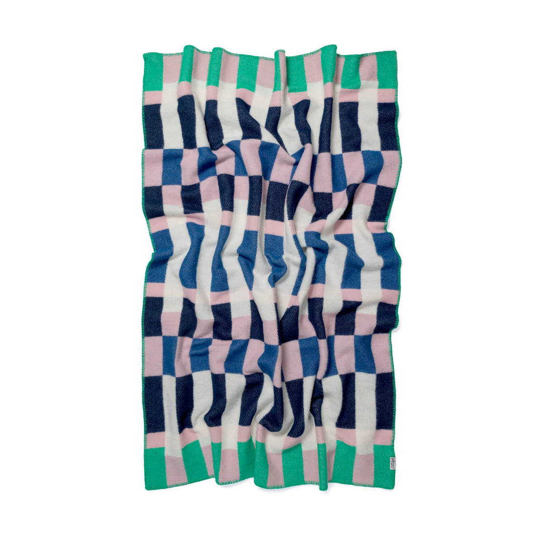 Studie Cobalt Wool Blanket By Sophie Home