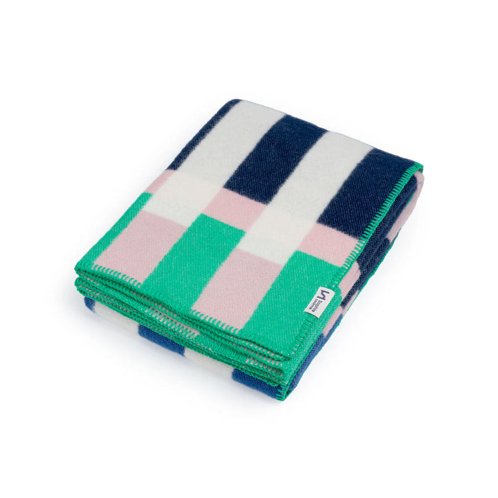 Studie Cobalt Wool Blanket By Sophie Home