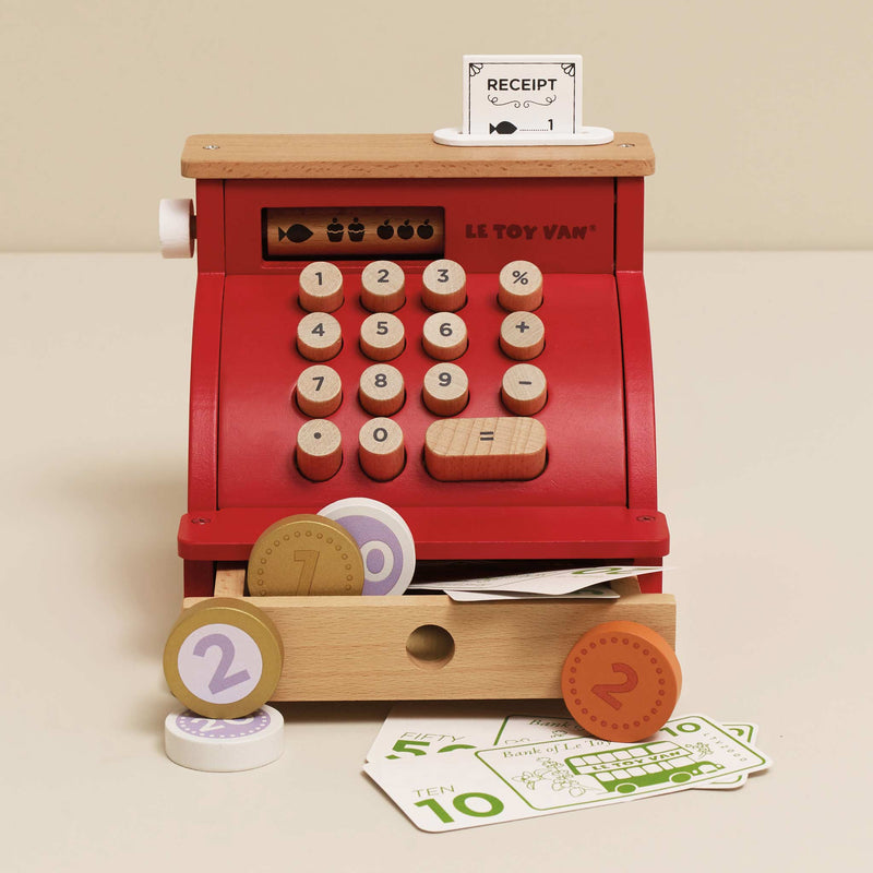 Le Toy Van Shop Till Cash Register & Money