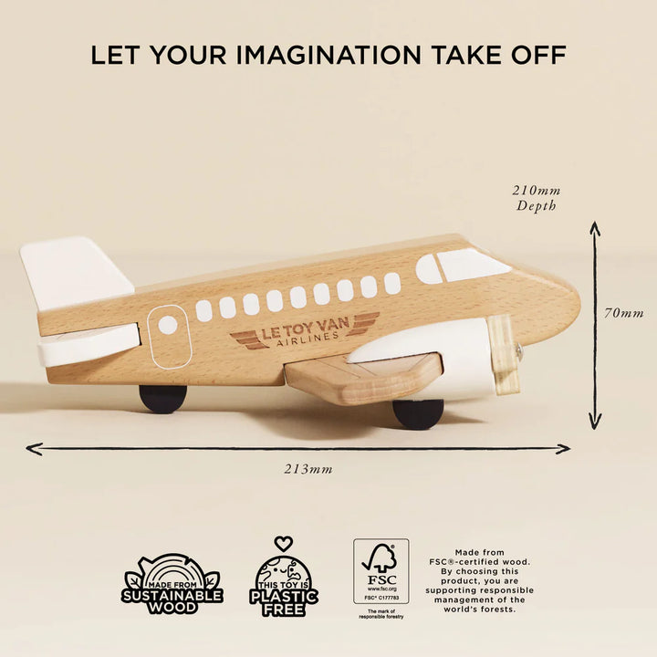 Wooden Toy Plane - by Le Toy Van