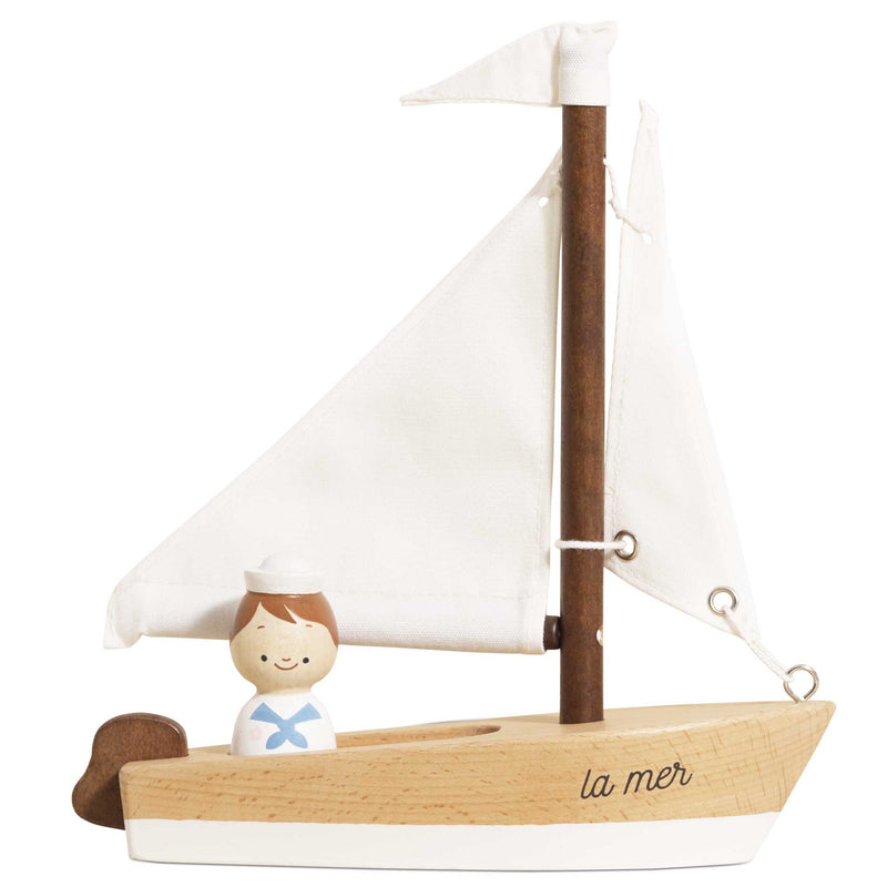 Wooden Sailing Boat & Captain - Le Toy Van