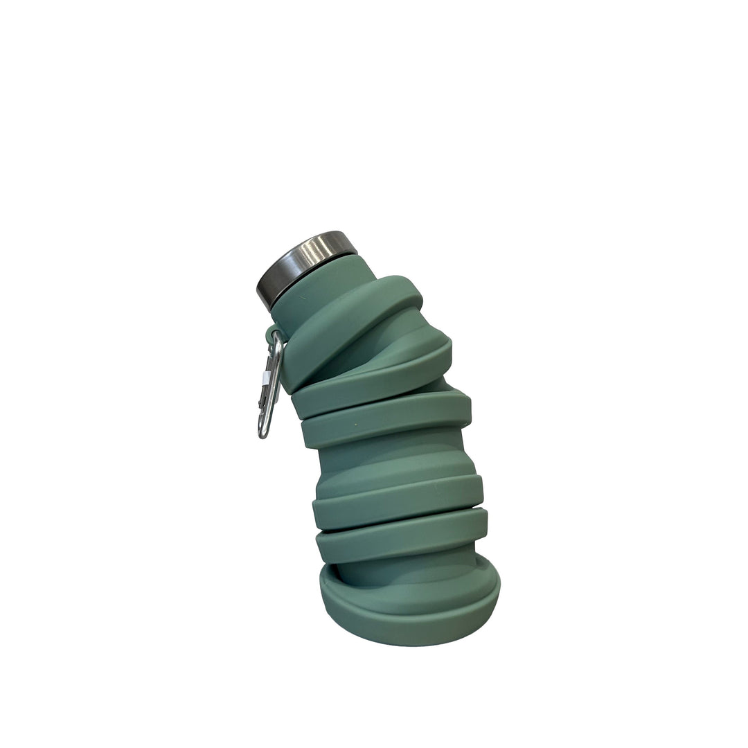 Green Silicone Foldable Water Bottle