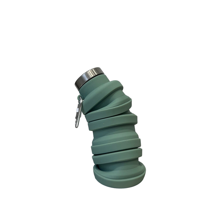 Green Silicone Foldable Water Bottle