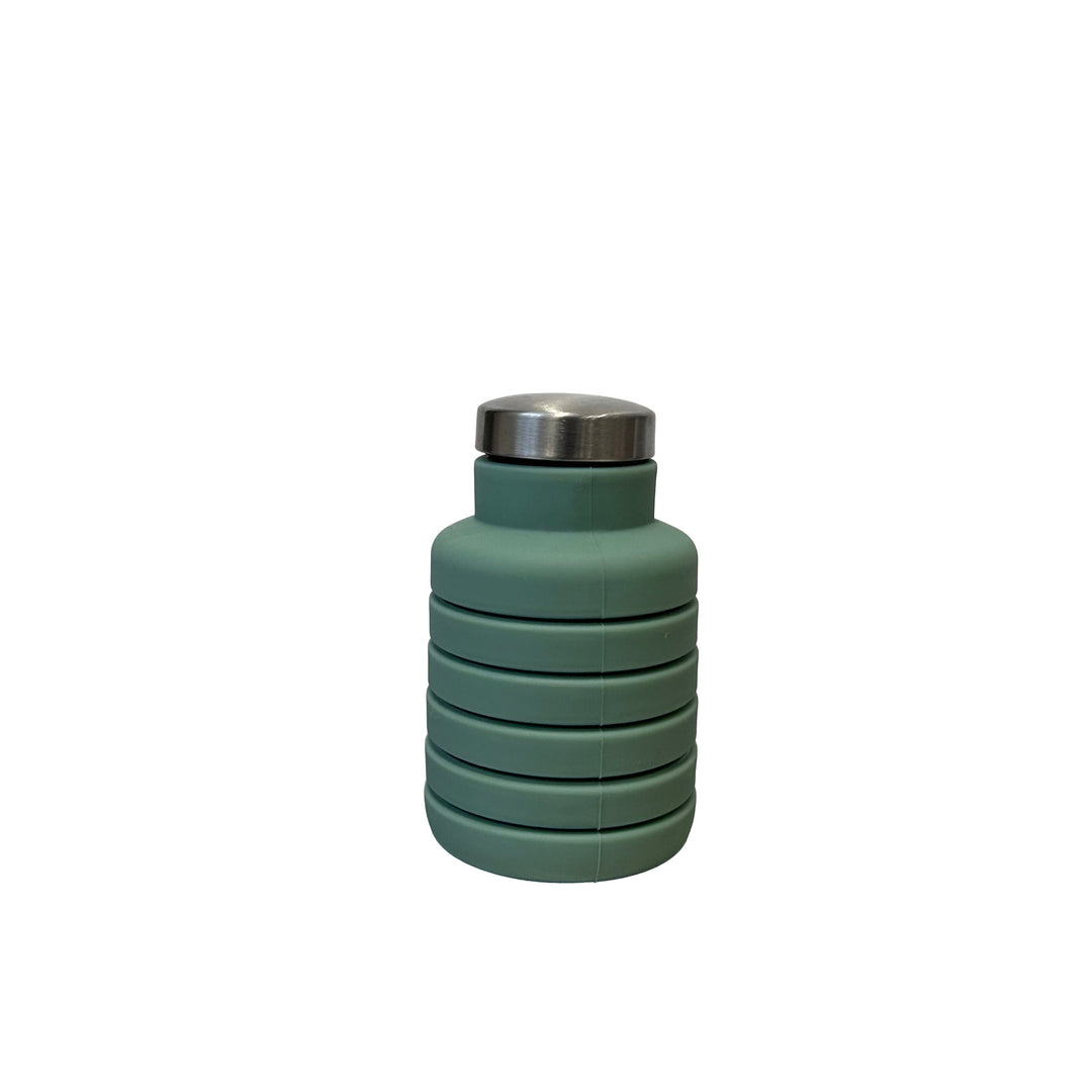 Green Silicone Foldable Water Bottle