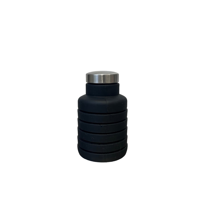 Black Silicone Foldable Water Bottle