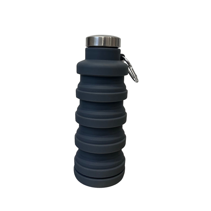 Black Silicone Foldable Water Bottle