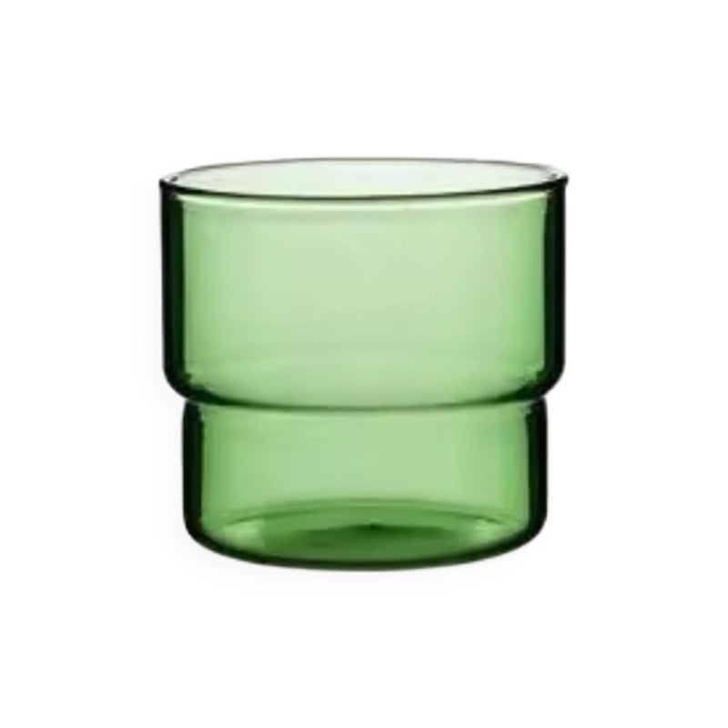 Green Stackable Glass Cup