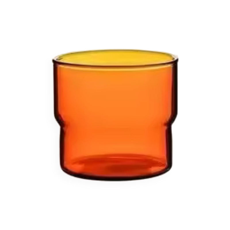 Orange Stackable Glass Cup