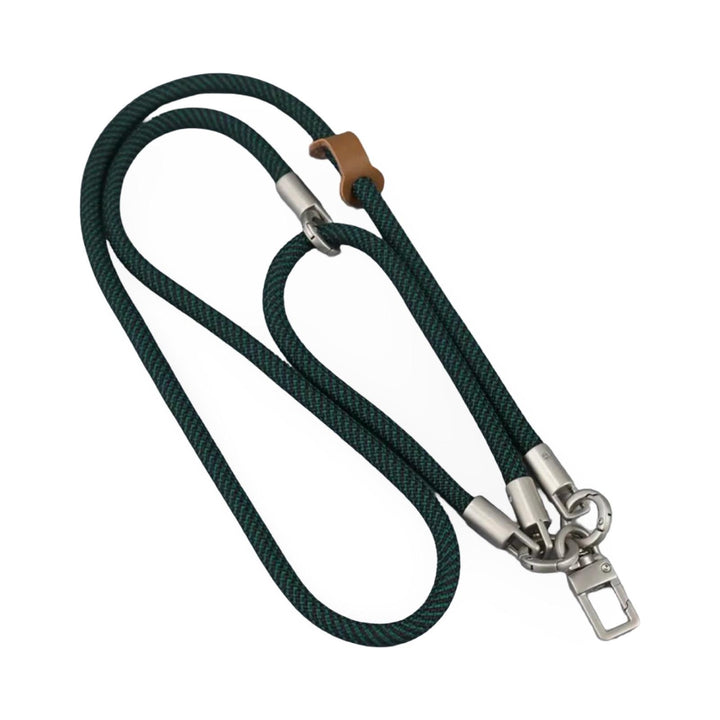 Green Striped Nylon Multifunctional Lanyard