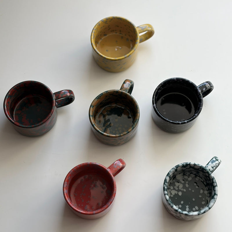 Speckled Red Ceramic Espresso Mug