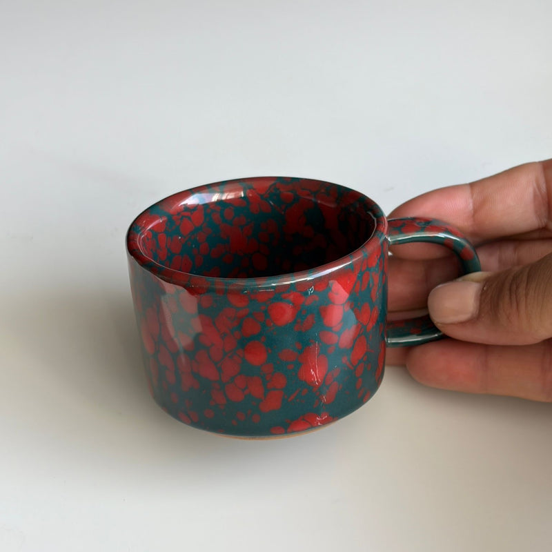 Speckled Green Ceramic Espresso Mug