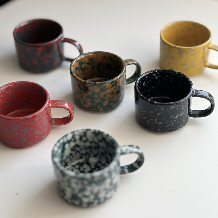 Speckled Blue Ceramic Espresso Mug
