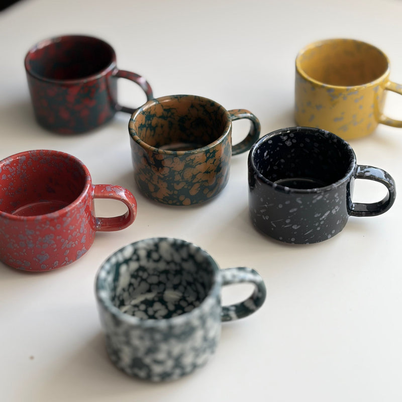 Speckled Blue Ceramic Espresso Mug