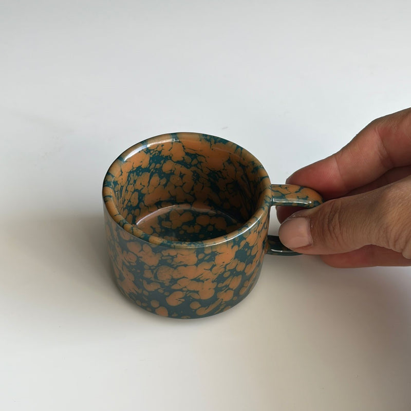 Speckled Brown Ceramic Espresso Mug