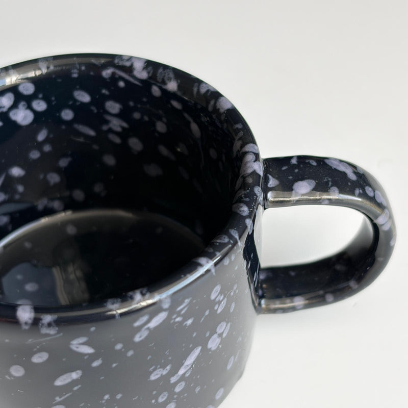 Speckled Black Ceramic Espresso Mug