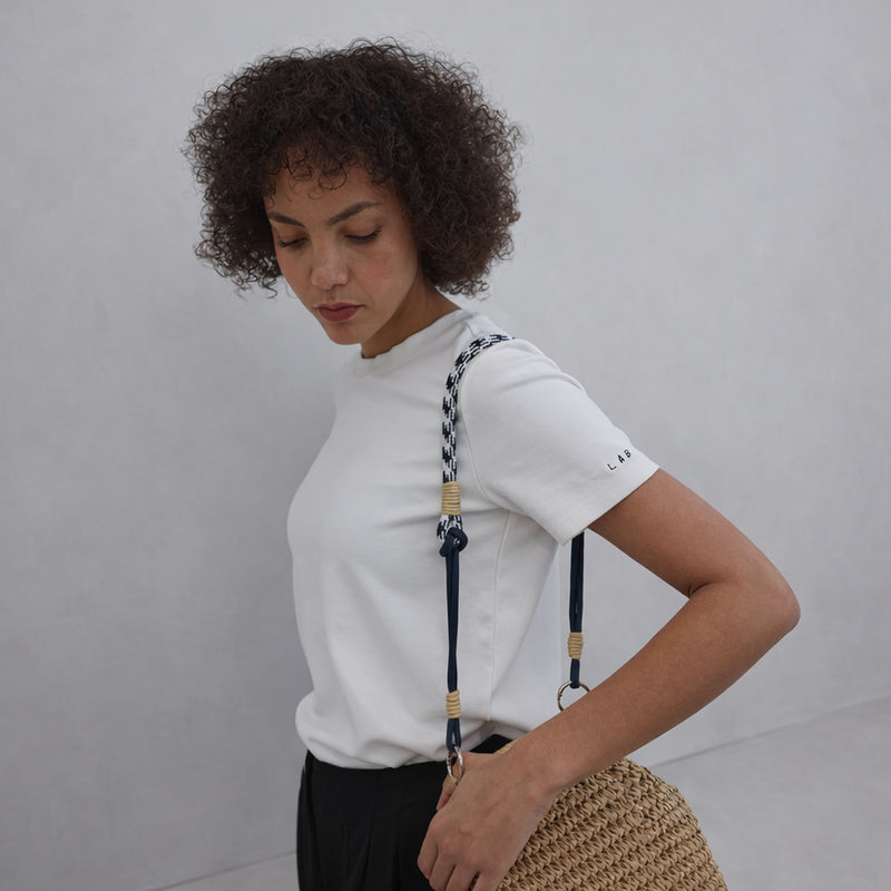 White Viscose T-Shirt With Embroidery