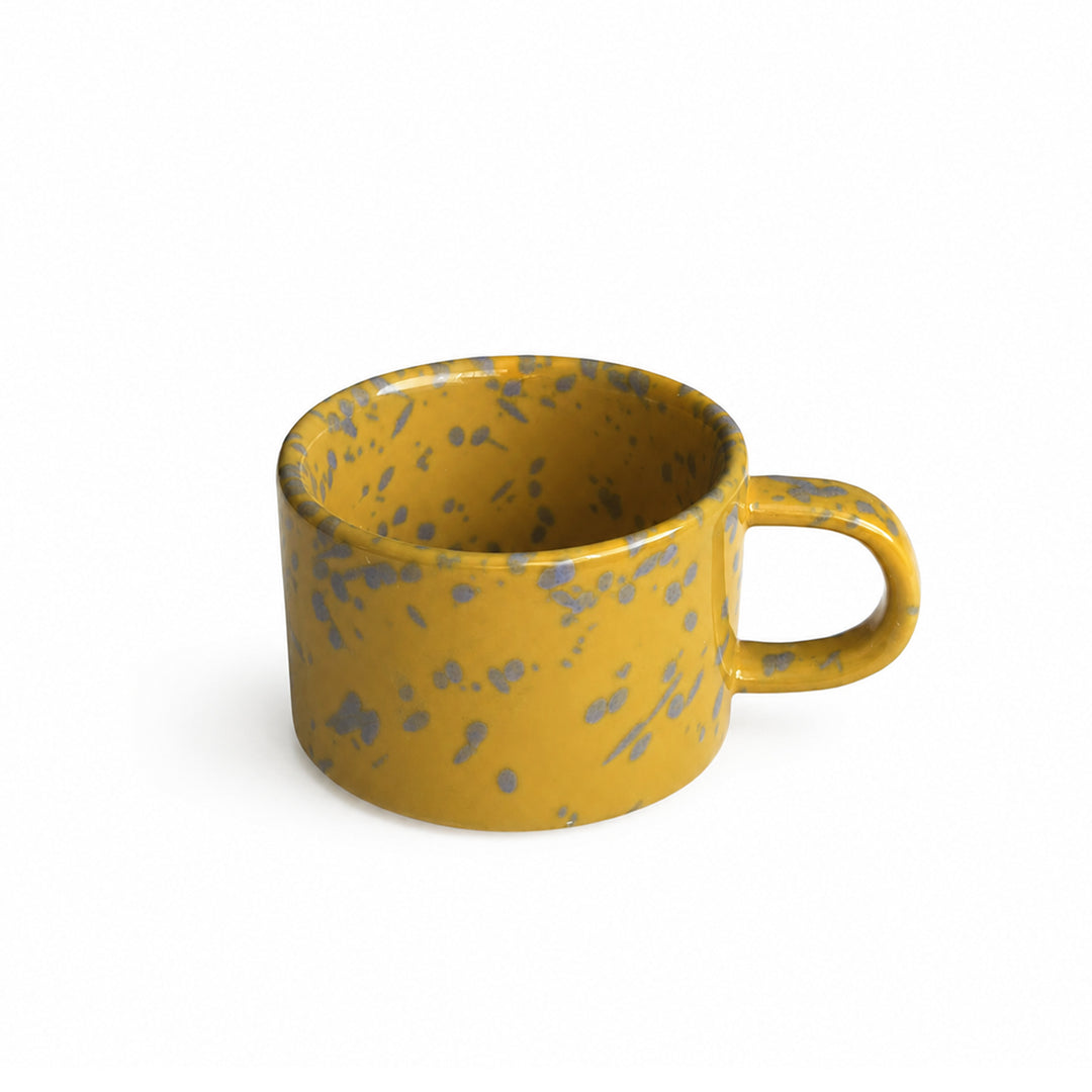 Speckled Yellow Ceramic Espresso Mug