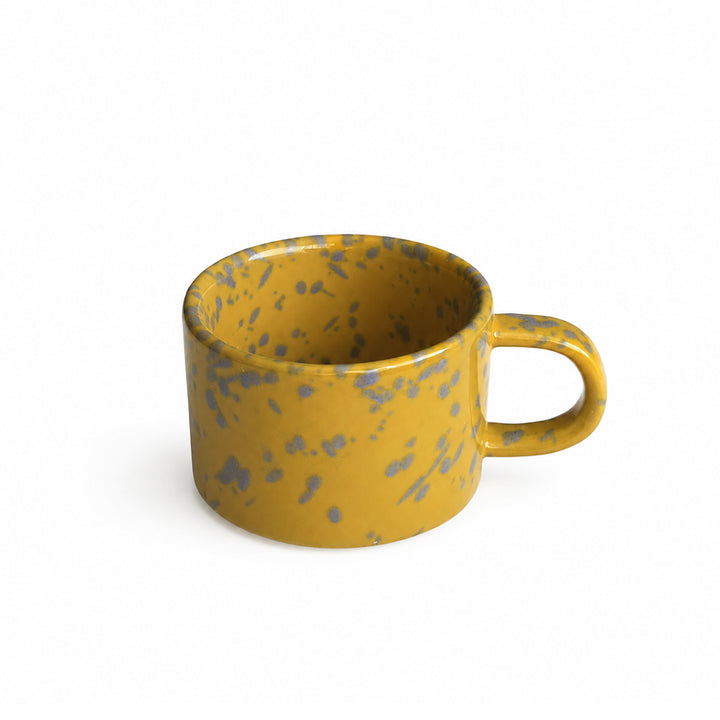 Speckled Yellow Ceramic Espresso Mug