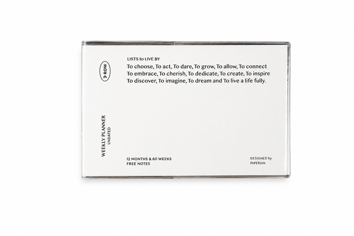 Paperian Lists To Live By Daily Weekly Light Planner in Vanilla - by Notable Designs