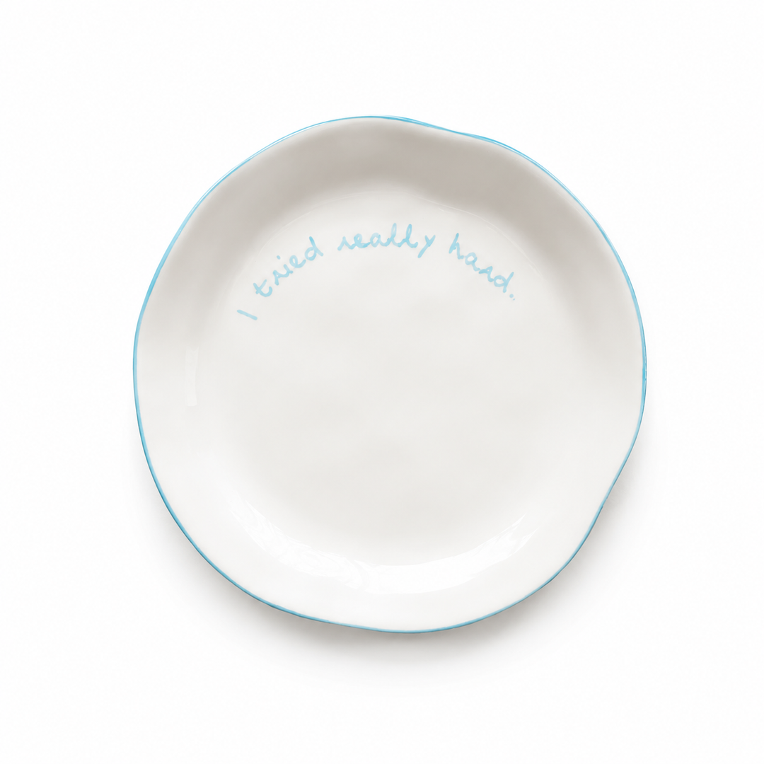 MÆGEN Statement Plate 'I Tried Really Hard'