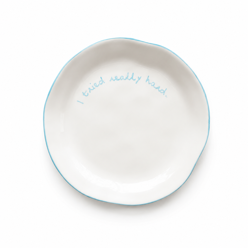 MÆGEN Statement Plate 'I Tried Really Hard'
