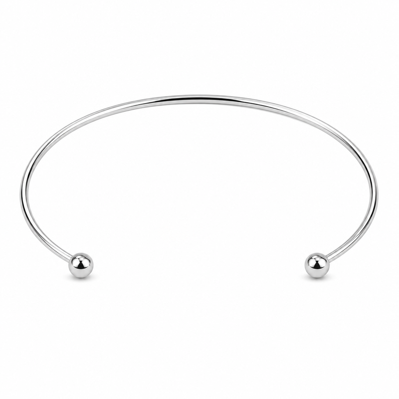 Stainless Steel Solid Ball Necklace