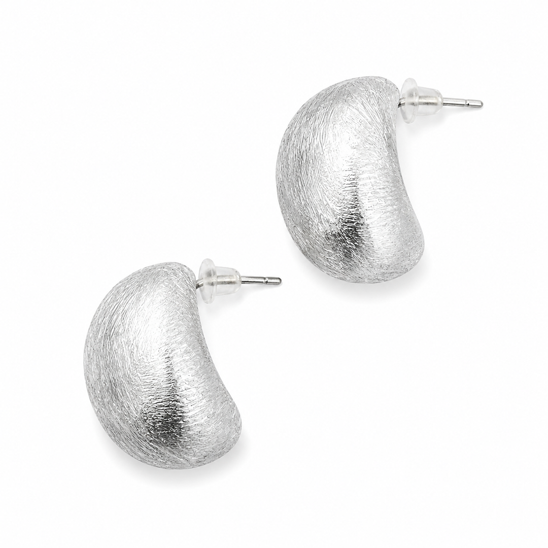 Sterling Silver Brushed Earring