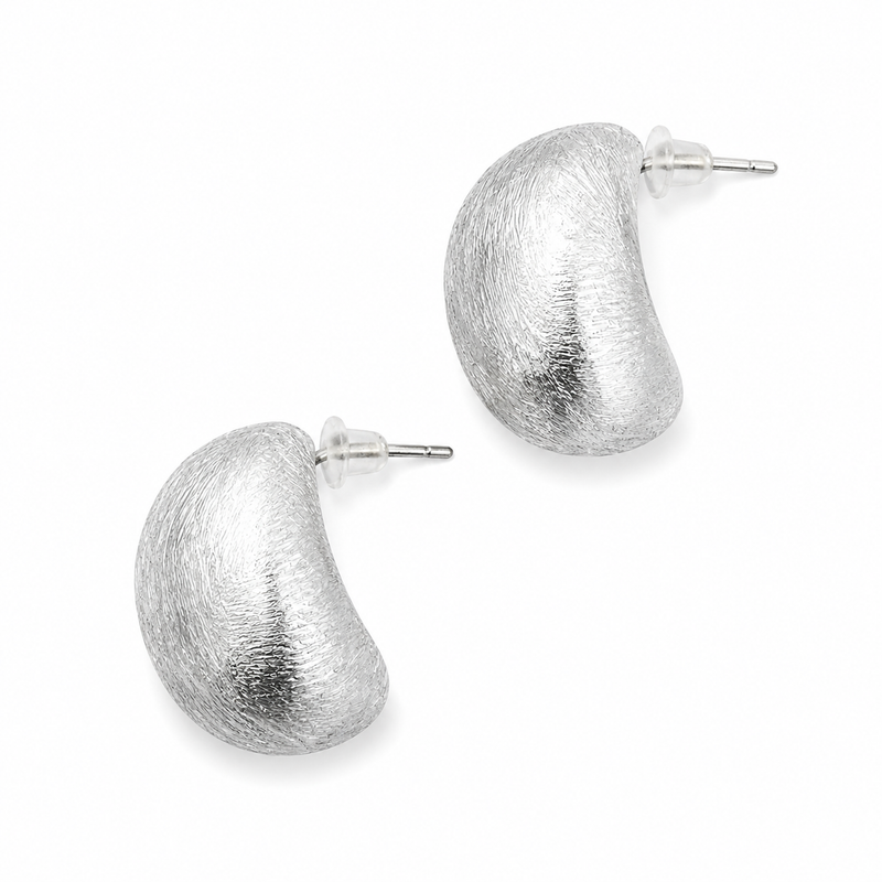 Sterling Silver Brushed Earring