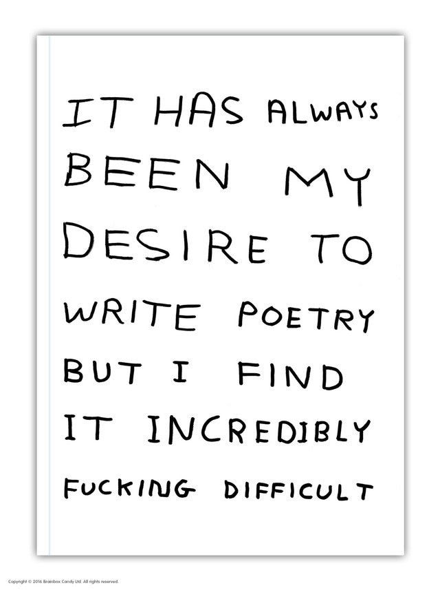 Rude A6 Notebook By David Shrigley - Write Poetry