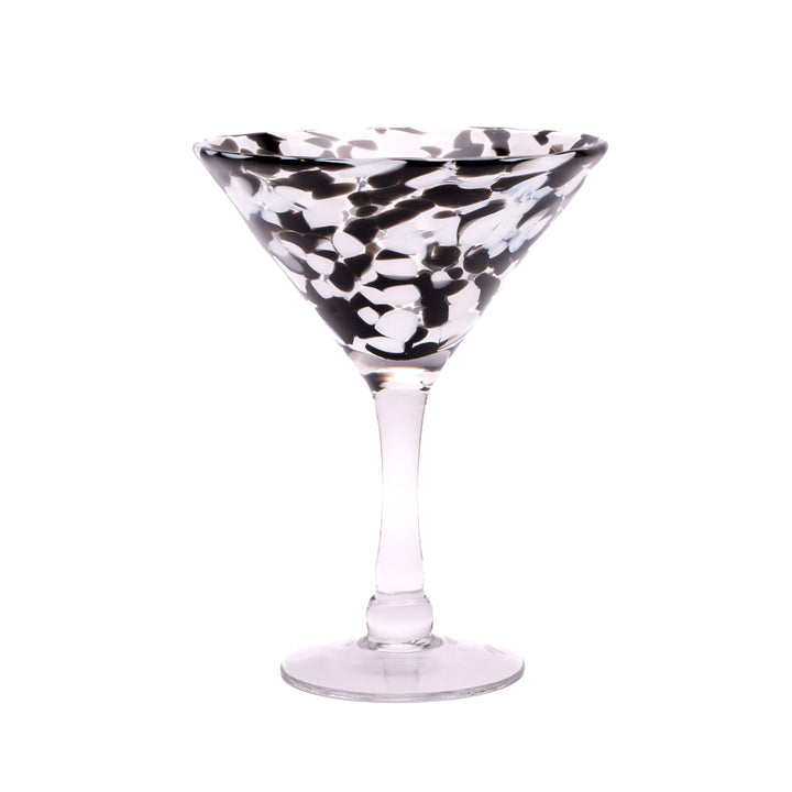 Large Martini Glass in Dalmatian Print