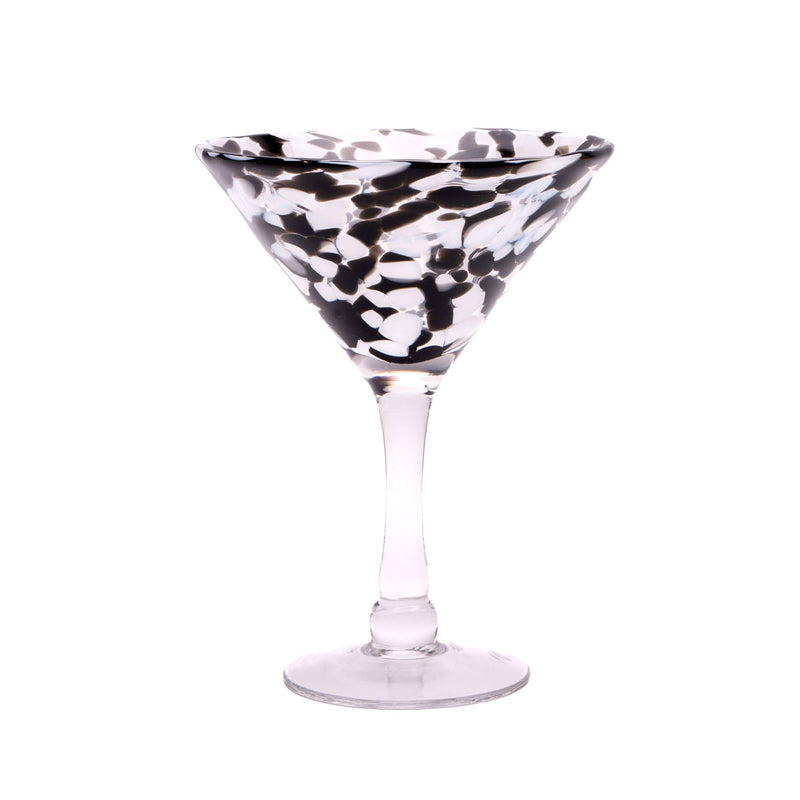 Large Martini Glass In Dalmatian Print