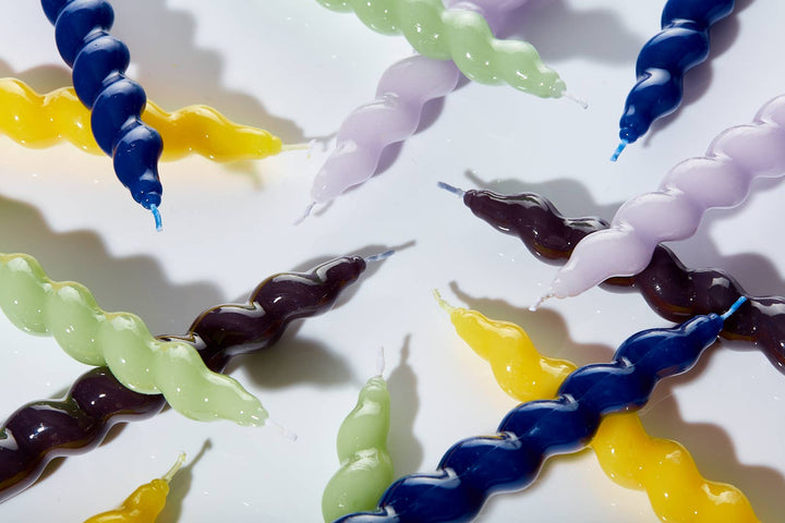 MÆGEN Spiral Taper Candles 3 Pack in Sage