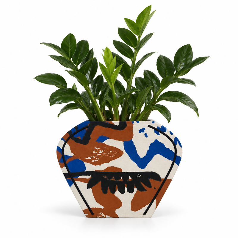 M2P Crete Cup Vase Black Blue Clay