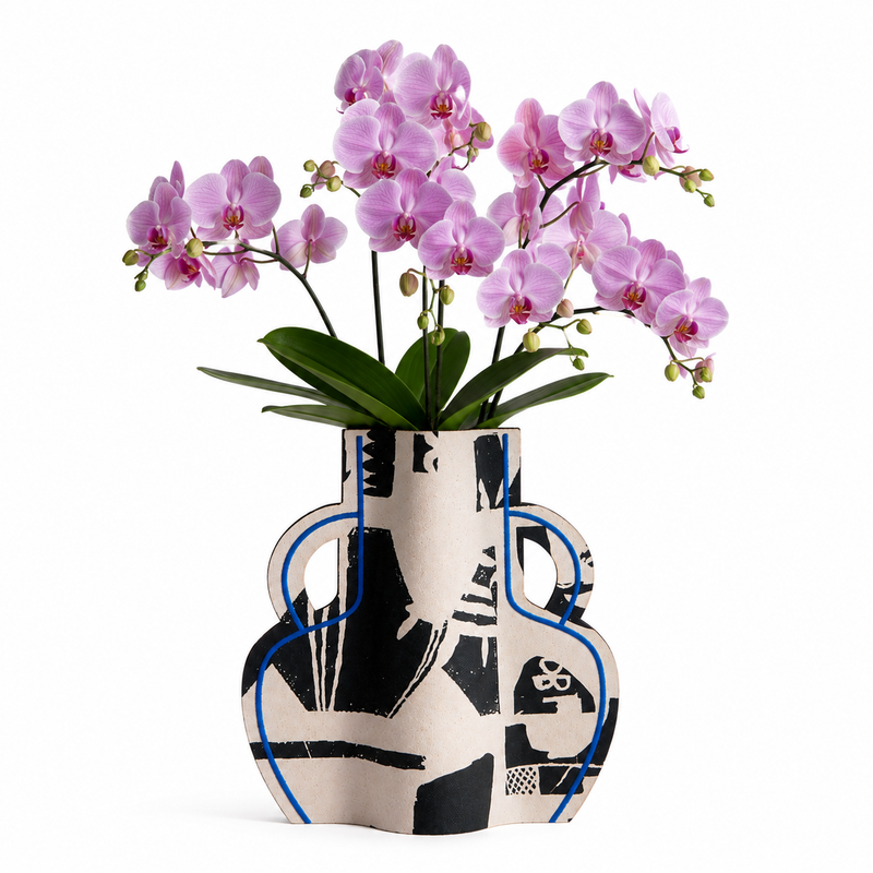 M2P Milos Amphora Large Vase Black Blue