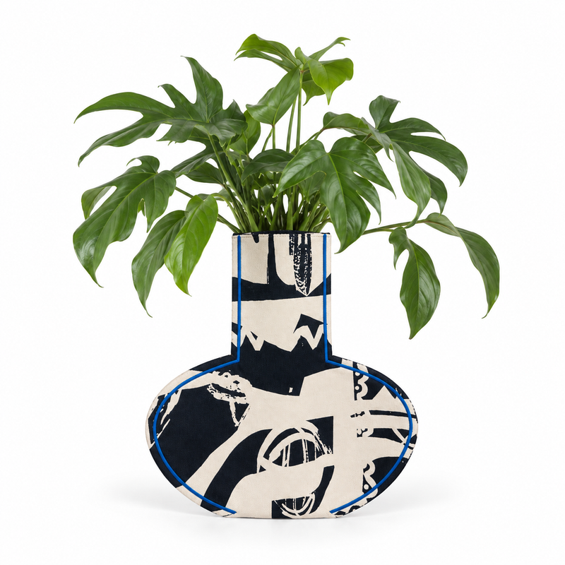 M2P Milos Lekythos Large Vase Black Blue