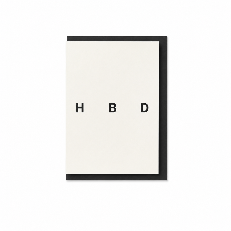 Kinshipped HBD Typography Happy Birthday Card