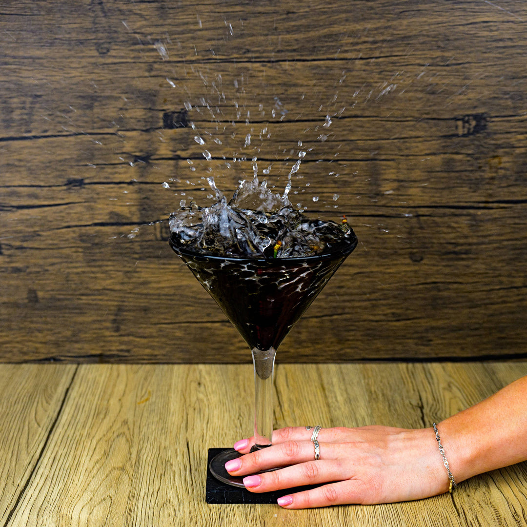 Large Martini Glass in Dalmatian Print