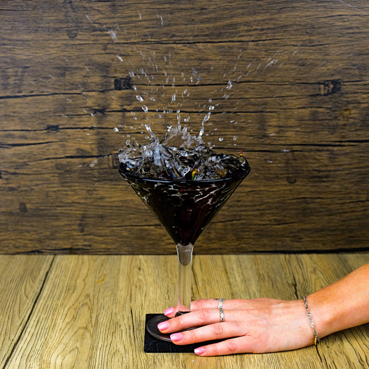 Large Martini Glass in Dalmatian Print