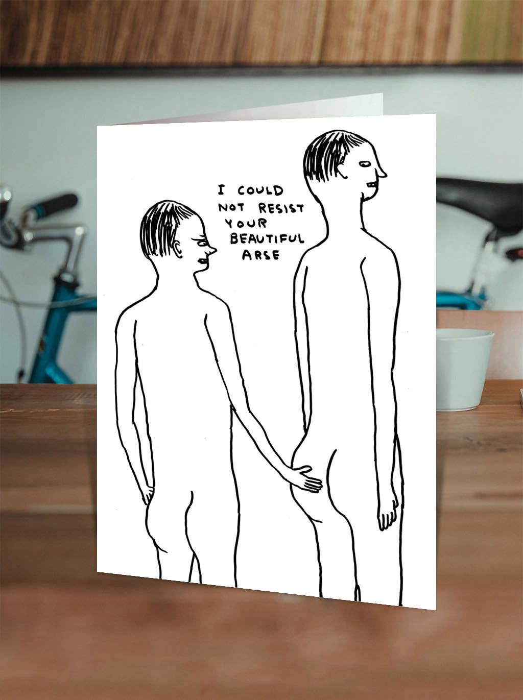 David Shrigley Funny Valentine's Card - Beautiful Arse