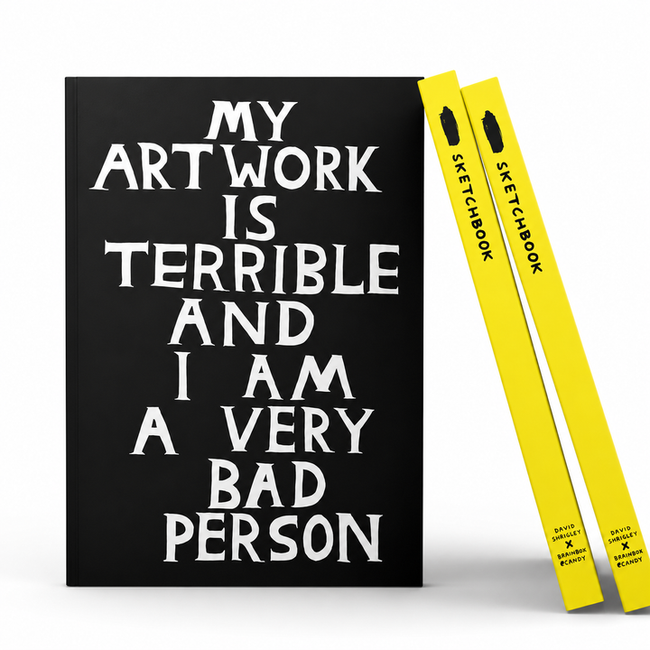David Shrigley Funny My Artwork Is Terrible Gift Artists Sketchbook
