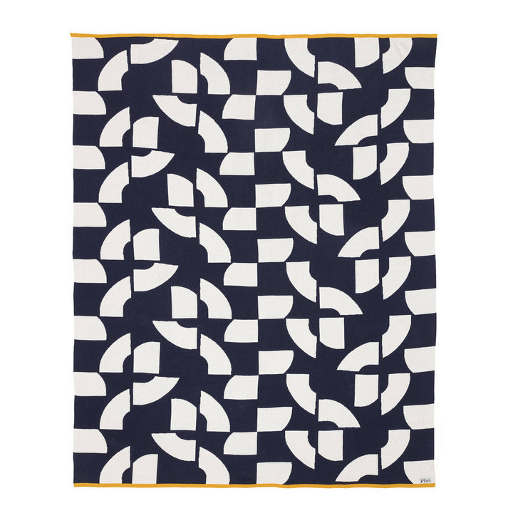 Cotton Knit Throw Blanket: Deko Navy