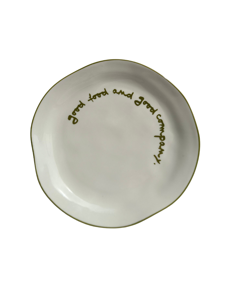 MÆGEN Statement Plate 'Good Food And Good Company.'
