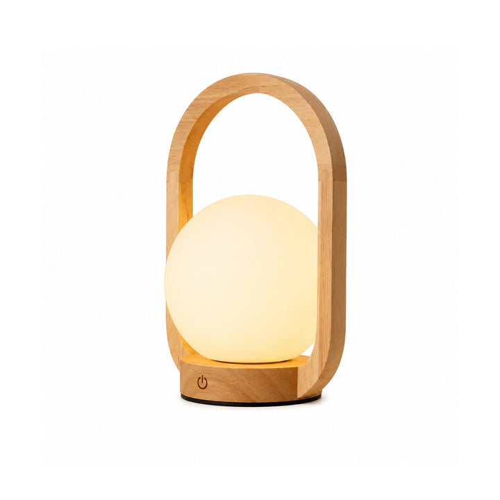 Sixton London Mini Lantern Beech Style Rechargeable Touch Lamp