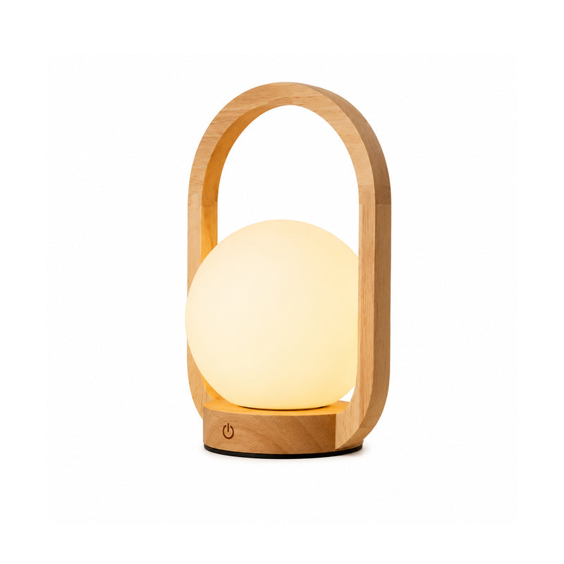 Sixton London Mini Lantern Beech Style Rechargeable Touch Lamp