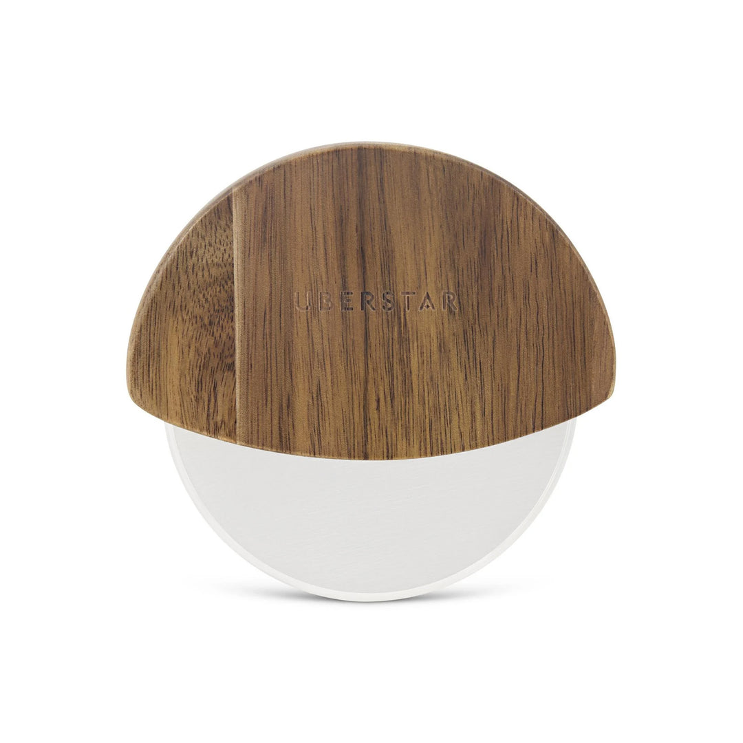 Uberstar Acacia Pizza Wheel Cutter Natural