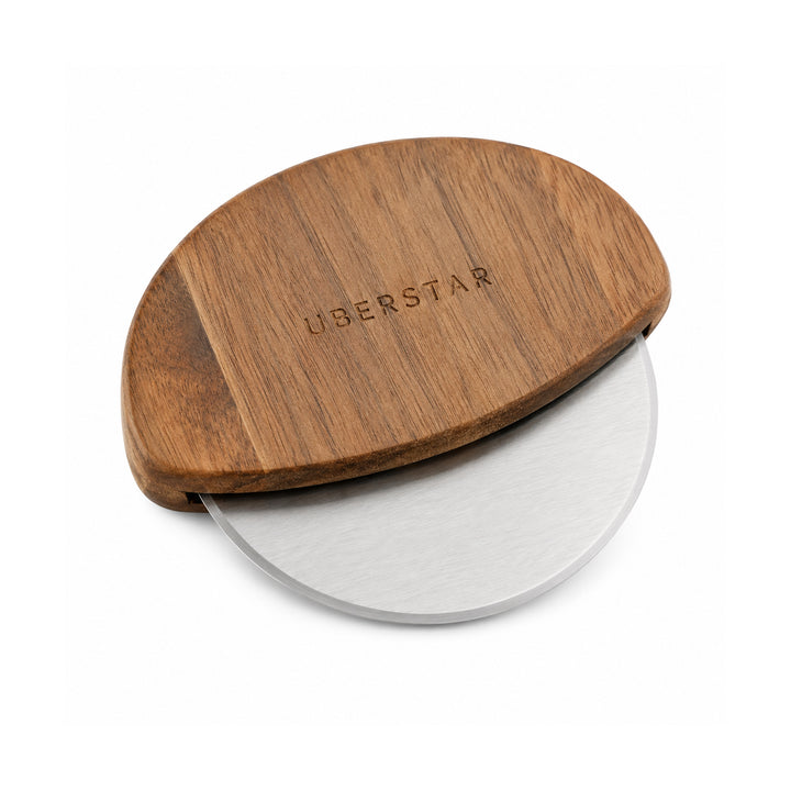 Uberstar Acacia Pizza Wheel Cutter Natural