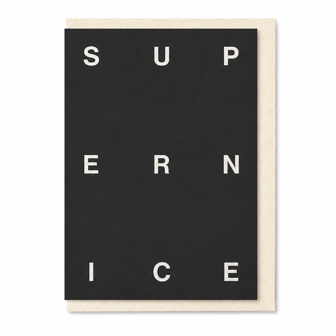 Kinshipped SUPER NICE Typography Thank You Card